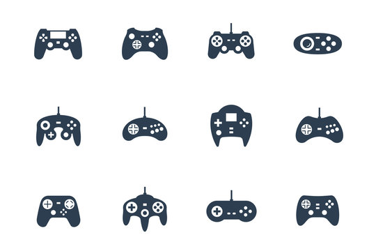 Gamepads vector icon set