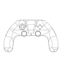 3d model of joystick on a white 