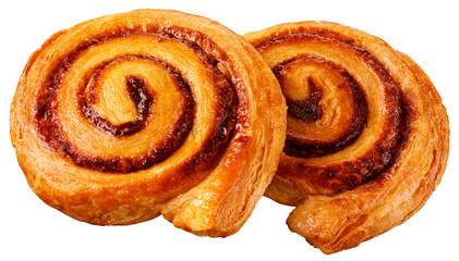 Fototapeta premium CINNAMON WHIRL PASTRIES CUT OUT