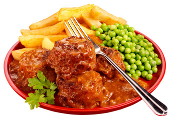 FAGGOTS, CHIPS AND PEAS CUT OUT