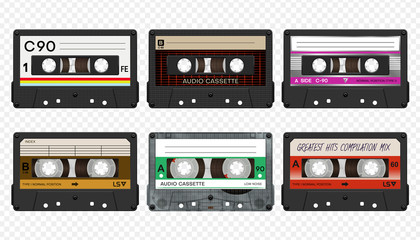 Vector compact audio cassettes collection #2