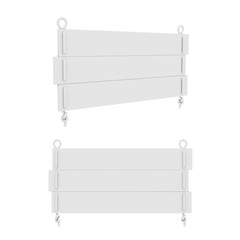 white Board plate isolated on white background, 3D rendering