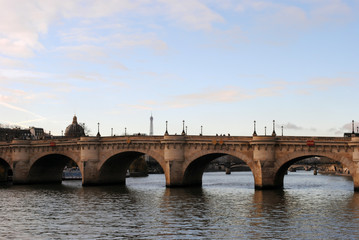 View of the Pont Neuf (New Bridge) in Paris.