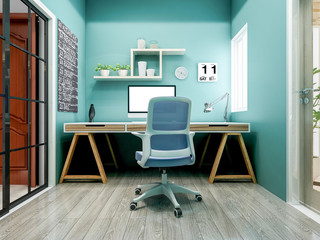 Modern home office study design and decoration