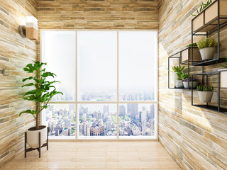 Spacious balcony design for urban high-rise residences