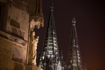 Altstadt, Köln, Kölner Dom bei Nacht