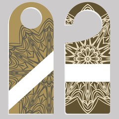 Door hanger with special mandala design. Vector illustration