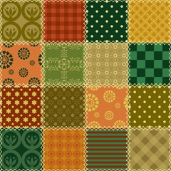 patchwork background with different patterns