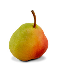 Red-green pear isolated on white background