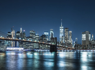 Fototapeta na wymiar ニューヨーク　ブルックリン・ブリッジとマンハッタン