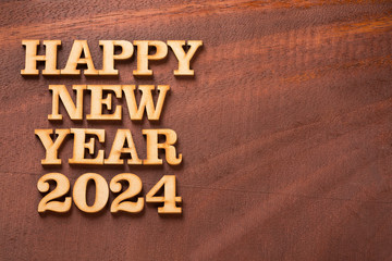Naklejka premium Happy new year 2024 - Text space