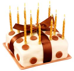 ICED CHOCOLATE POLKA DOT CAKE CUT OUT