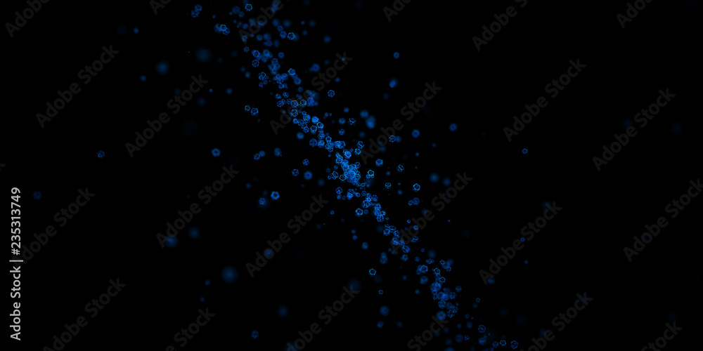 Poster abstract 3d rendering of geometric particles. futuristic molecular structure concept. modern scienti