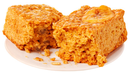 HONEY AND BANANA FLAPJACK CUT OUT