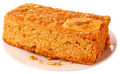 HONEY AND BANANA FLAPJACK CUT OUT