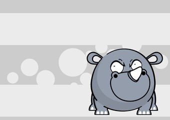 cute baby rhino ball style cartoon expression background in vector format very easy to edit 