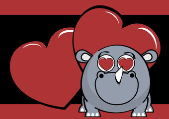 cute baby rhino ball style cartoon expression background in vector format very easy to edit 