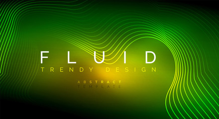 Digital flowing wave particles abstract background