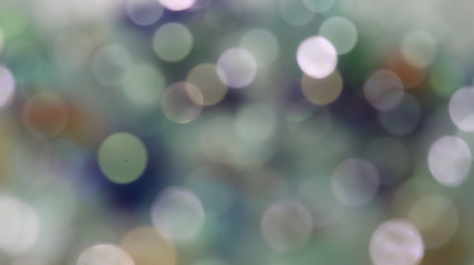 bokeh of light on glasses background. Dimension sphere blurred