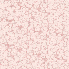 Vector Pink Floral Texture Seamless Pattern