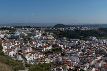 Nazare city in evening time, Portugal.