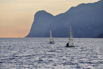tramonto e vele