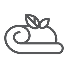 Towel line icon, hotel and bath, spa towel sign, vector graphics, a linear pattern on a white background.