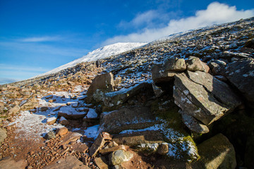 Hiking Ben Nevis, Britain's highest mountain, in Scotland
