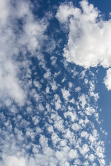 Clouds on the blue sky in cloudy days