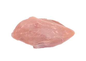 Raw chicken fillet (breast) isolated on white background