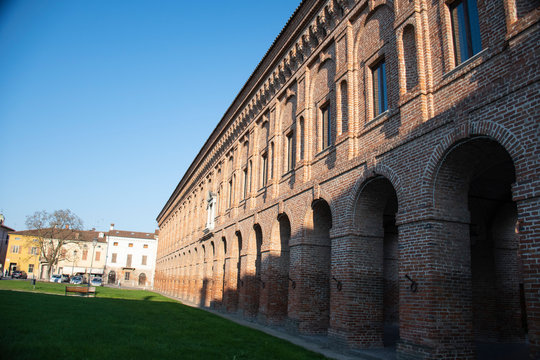 Sabbioneta , Gallery on the central square of the city , Italy