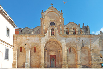 Fototapeta na wymiar Matera, church of San Giovanni Battista, Italy