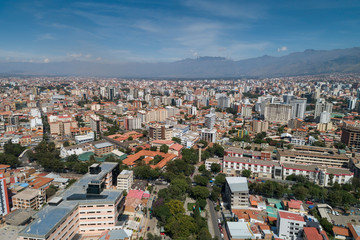 Aerial View of Cochabamba, Bolivia at daytime