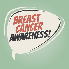 breast cancer awareness retro speech balloon