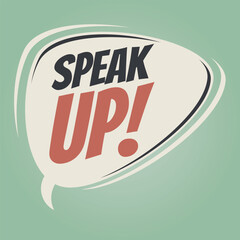 speak up retro speech balloon