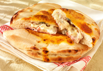 ITALIAN HAM AND CHEESE CALZONE