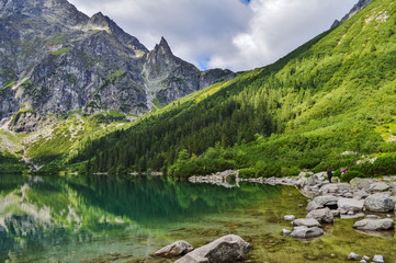 The beautiful lake of Morskie Oko in the Tatra Mountains, near Zakopane, Poland
