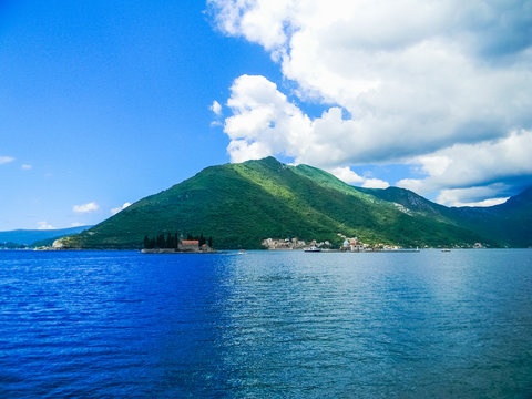 Beautiful Island in the Kotor Bay, Montenegro