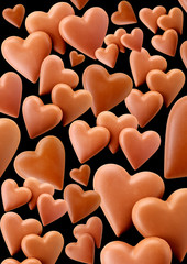Obraz na płótnie Canvas CHOCOLATE HEARTS