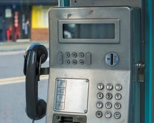 a public telephone station, south korea