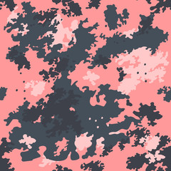 Camouflage seamless pattern. Classic clothing style with pink. Vetor background. © Vadim Maslov