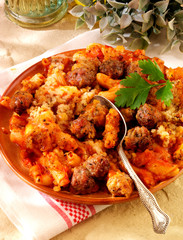 PENNE WITH MEATBALLS