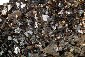 Macro mineral stone Arsenopyrite on a white background