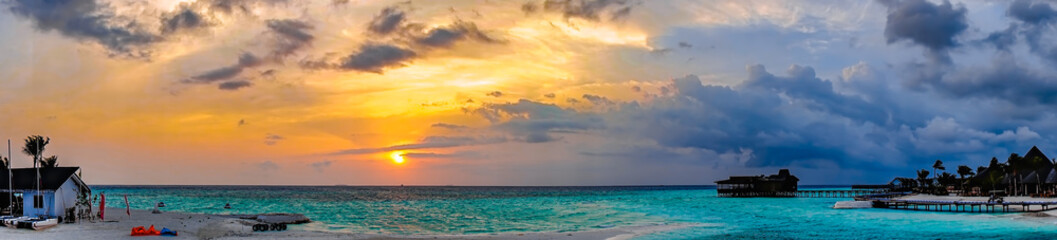 Fototapeta na wymiar Malediven Panorama