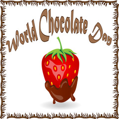 Red berry strawberry dipped in melting dark chocolate, fruit, fondue recipe, valentine concept, transparent,