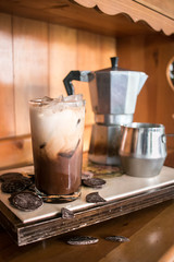 Ready to drink delicious chocolate iced coffee