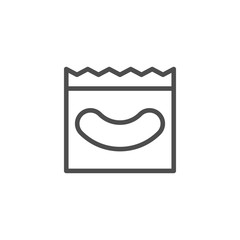 Eyelash extension patch line icon