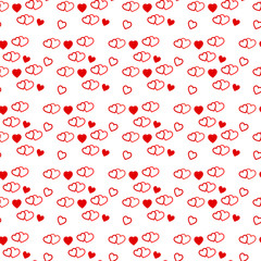 seamless red heart pattern background. heart seamless