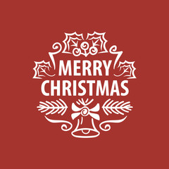 Merry Christmas hand written lettering