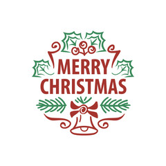 Merry Christmas hand written lettering